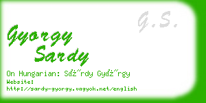 gyorgy sardy business card